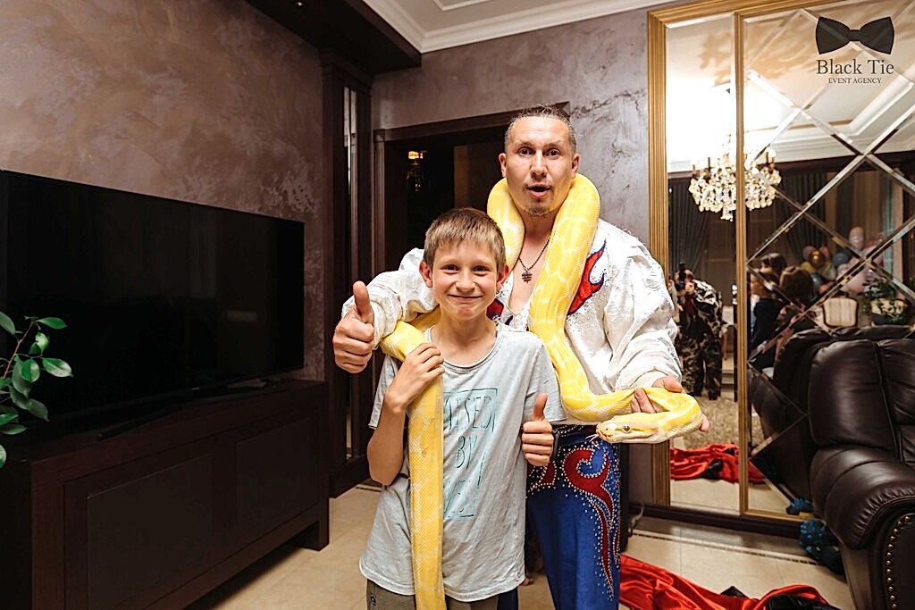 Дрессированные животные и фокусник на детском празднике 2.09.2020